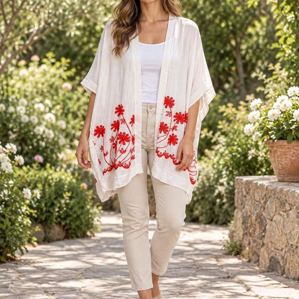 Unbranded Women's White and Red Top